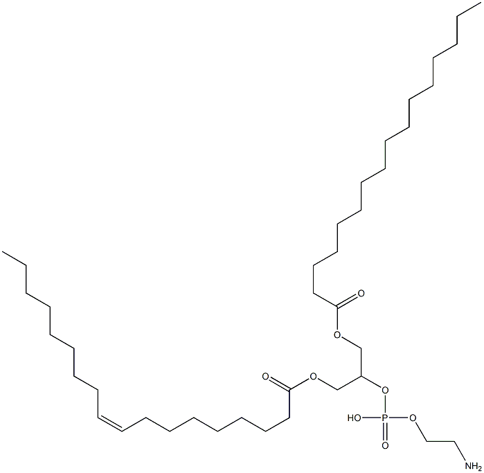 1-棕榈酰基-3-油酰基-SN-甘油-2-PE, 884324-34-9, 结构式