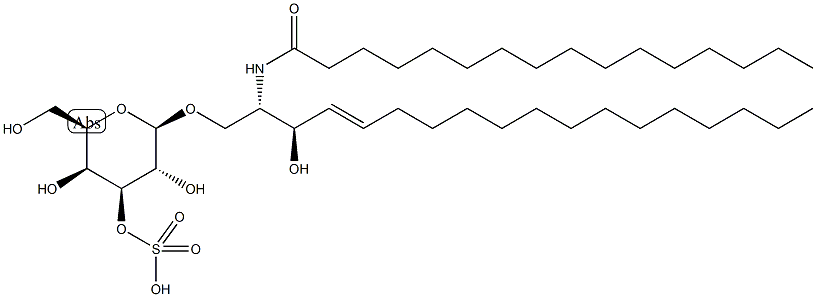 C16 3'-sulfo Galactosylceramide (d18:1/16:0) Structure