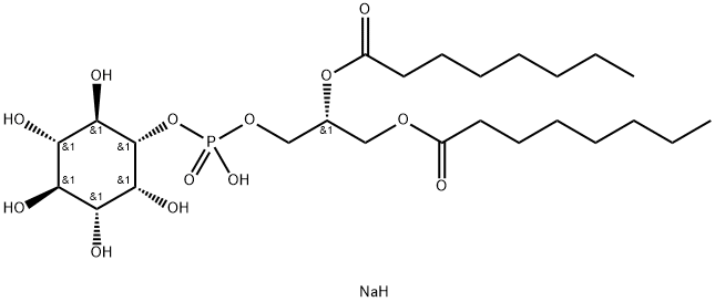 PtdIns-(1,2-dioctanoyl) (sodium salt) 化学構造式