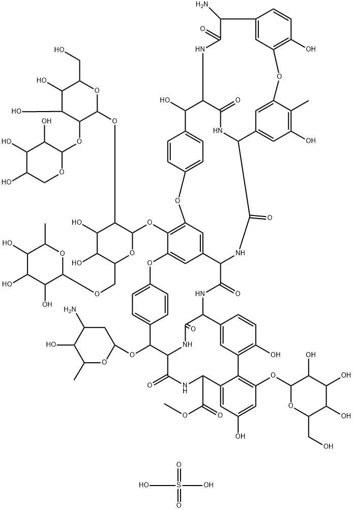 Ristocetin A (sulfate) 化学構造式