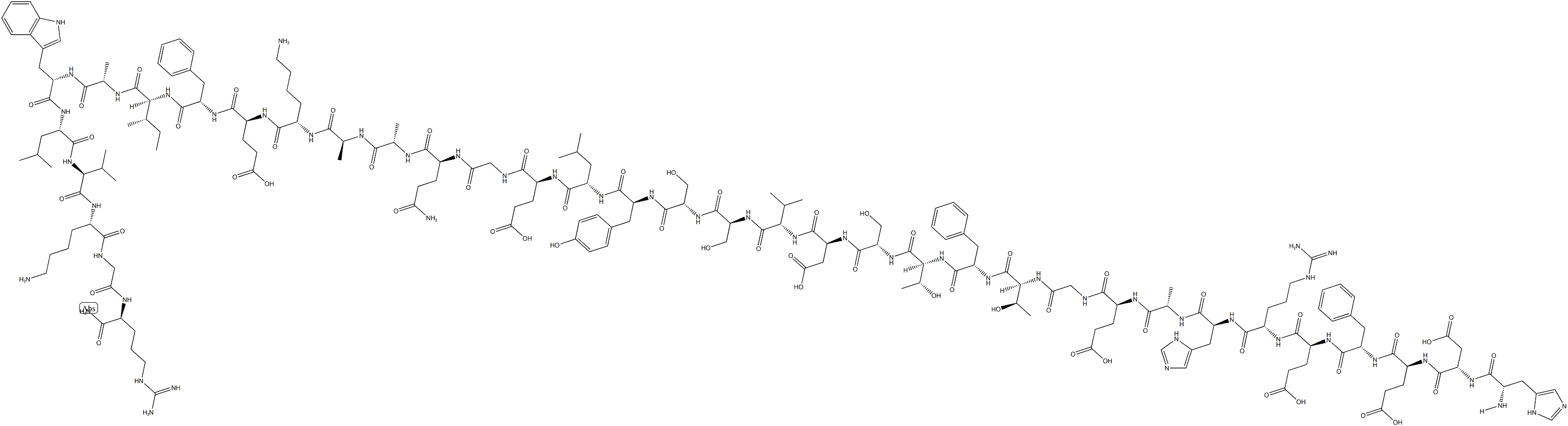 GLP-1 (1-36) アミド (ヒト, ウシ, モルモット, マウス, ラット) 化学構造式