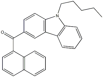 NAPHTHALEN-1-YL(9-PENTYL-9H-CARBAZOL-3-YL)METHANONE, , 结构式