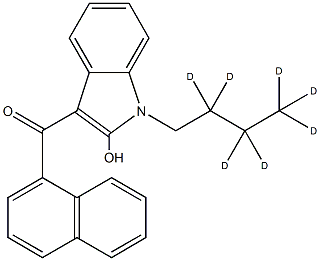 JWH 073 2-hydroxyindole metabolite-d7 Struktur