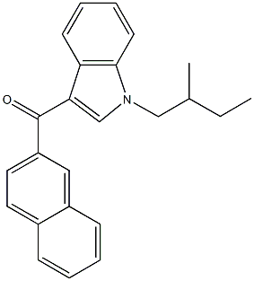 JWH 018 2'-naphthyl-N-(2-methylbutyl) isomer Struktur
