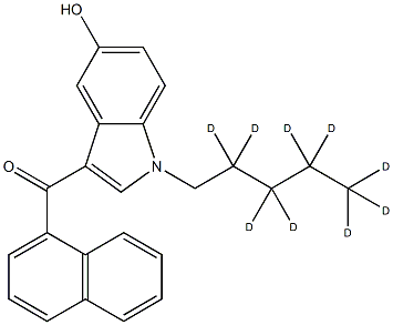 JWH 018 5-hydroxyindole metabolite-d9,2748533-34-6,结构式