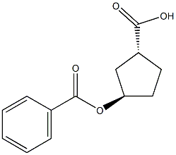 (1R,3R)-3-Benzoic acid 3-carboxycyclopentyl ester 结构式