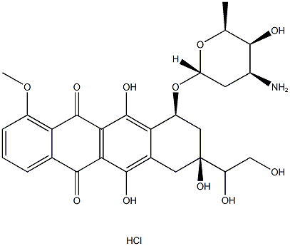 阿霉素的代谢产物盐酸盐,,结构式