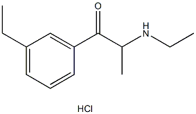 3-Ethylethcathinone (hydrochloride) 化学構造式