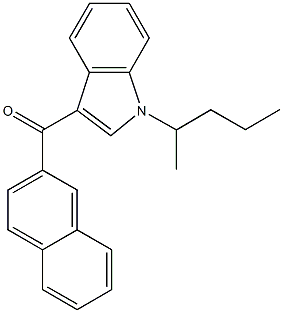 JWH 018 2'-naphthyl-N-(1-methylbutyl) isomer Struktur