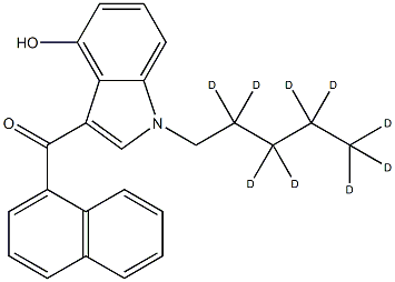JWH 018 4-hydroxyindole metabolite-d9 化学構造式