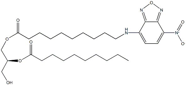 1-NBD-decanoyl-2-decanoyl-sn-Glycerol Structure