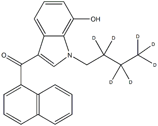 JWH 073 7-hydroxyindole metabolite-d7 Structure
