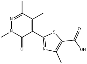 4-METHYL-2-(2,5,6-TRIMETHYL-3-OXO-2,3-DIHYDROPYRIDAZIN-4-YL)-1,3-THIAZOLE-5-CARBOXYLIC ACID Structure