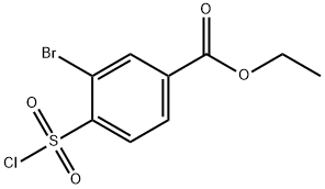 3-溴-4-(氯磺酰基)苯甲酸乙酯, 1000932-93-3, 结构式