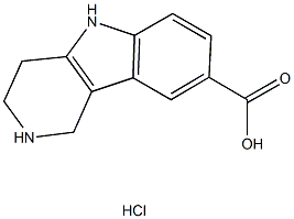 2,3,4,5-四氢-1H-吡啶并[4,3-B]吲哚-8-羧酸盐酸盐,1156899-12-5,结构式