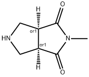 (3aR*,6aS*)-2-methyltetrahydropyrrolo[3,4-c]pyrrole-1,3(2H,3aH)-dione(SALTDATA: HCl) Structure