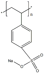 聚(4-苯乙烯磺酸钠),25704-18-1,结构式