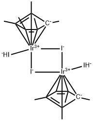 二碘(五甲基环戊二烯基)合铱(Ⅲ)二聚体, 33040-12-9, 结构式
