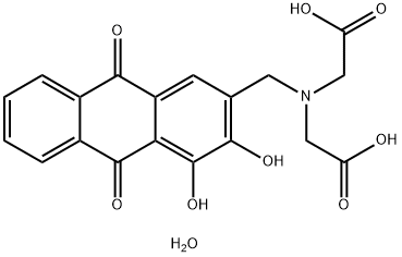 氟试剂(3-甲基胺-茜素二乙酸) 结构式