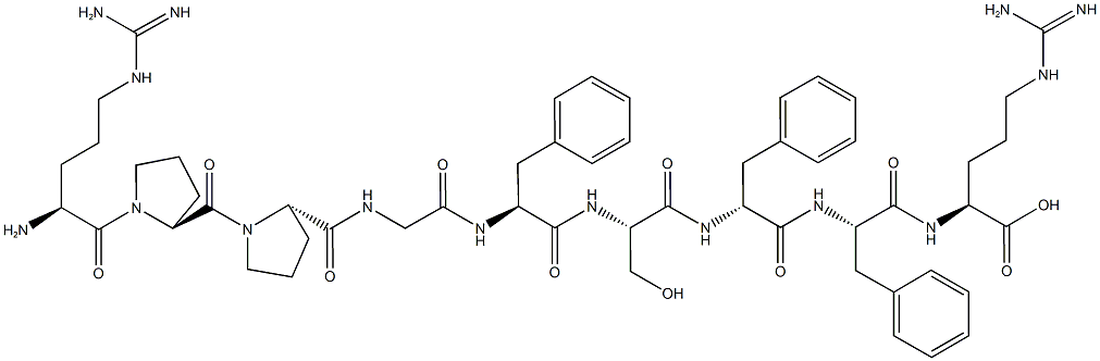 [D-PHE7]-BRADYKININ ACETATE SALT, 97825-00-8, 结构式