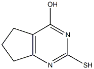 2-sulfanyl-6,7-dihydro-5H-cyclopenta[d]pyrimidin-4-ol Structure