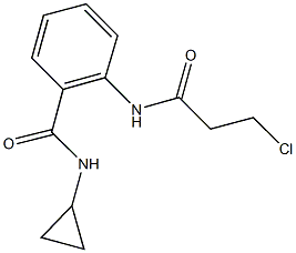 2-[(3-CHLOROPROPANOYL)AMINO]-N-CYCLOPROPYLBENZAMIDE Structure