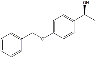 (1S)-1-[4-(ベンジルオキシ)フェニル]エタノール 化学構造式
