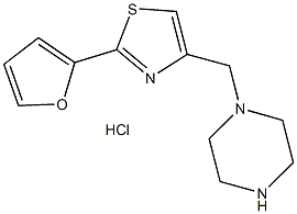 1-{[2-(2-FURYL)-1,3-THIAZOL-4-YL]METHYL}PIPERAZINE HYDROCHLORIDE, , 结构式