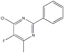 4-CHLORO-5-FLUORO-6-METHYL-2-PHENYLPYRIMIDINE Structure