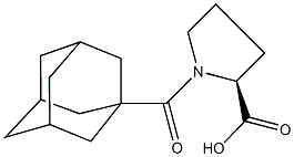 (2S)-1-(1-adamantylcarbonyl)pyrrolidine-2-carboxylic acid Struktur