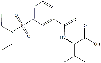 (2S)-2-({3-[(diethylamino)sulfonyl]benzoyl}amino)-3-methylbutanoic acid Structure