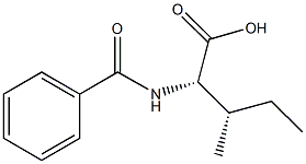 (2S,3S)-2-(benzoylamino)-3-methylpentanoic acid Struktur