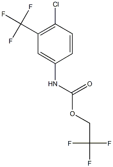 2,2,2-trifluoroethyl 4-chloro-3-(trifluoromethyl)phenylcarbamate Structure