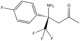 (4R)-4-amino-5,5,5-trifluoro-4-(4-fluorophenyl)pentan-2-one Structure