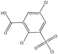 2,5-Dichloro-3-chlorosulfonyl-benzoic acid Structure