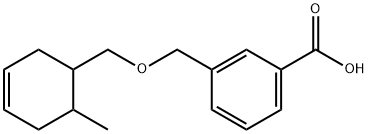 3-{[(6-methylcyclohex-3-en-1-yl)methoxy]methyl}benzoic acid 结构式