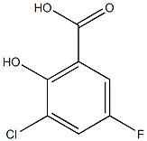 3-chloro-5-fluoro-2-hydroxybenzoic acid Struktur