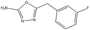 5-[(3-fluorophenyl)methyl]-1,3,4-oxadiazol-2-amine 结构式