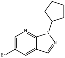 5-bromo-1-cyclopentyl-1H-pyrazolo[3,4-b]pyridine Structure
