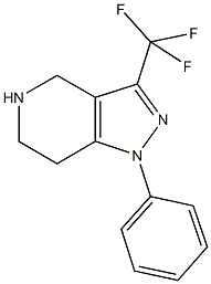 1-PHENYL-3-(TRIFLUOROMETHYL)-4,5,6,7-TETRAHYDRO-1H-PYRAZOLO[4,3-C]PYRIDINE 结构式