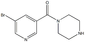 1-[(5-BROMOPYRIDIN-3-YL)CARBONYL]PIPERAZINE Structure