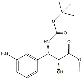 methyl (2R,3S)-3-(3-aminophenyl)-3-[(tert-butoxycarbonyl)amino]-2-hydroxypropanoate Structure