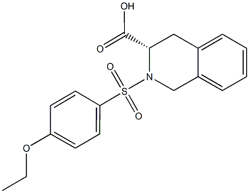 (3S)-2-[(4-ethoxyphenyl)sulfonyl]-1,2,3,4-tetrahydroisoquinoline-3-carboxylic acid 结构式