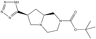 tert-butyl (7S,8aS)-7-(1H-tetrazol-5-yl)hexahydropyrrolo[1,2-a]pyrazine-2(1H)-carboxylate Struktur