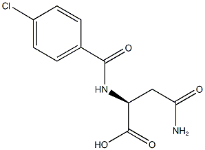 (2S)-4-amino-2-[(4-chlorobenzoyl)amino]-4-oxobutanoic acid Struktur