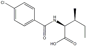 (2S,3S)-2-[(4-chlorobenzoyl)amino]-3-methylpentanoic acid 结构式