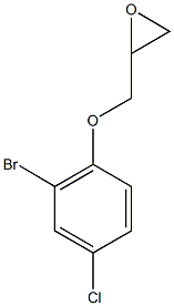 2-[(2-bromo-4-chlorophenoxy)methyl]oxirane Struktur