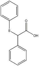 フェニル(フェニルチオ)酢酸 化学構造式