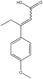 3-(4-methoxyphenyl)pent-2-enoic acid Struktur