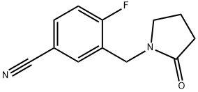 4-fluoro-3-[(2-oxopyrrolidin-1-yl)methyl]benzonitrile, 1017022-29-5, 结构式